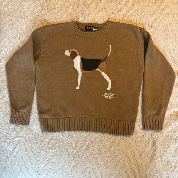 Ralph Lauren Sweaters - Ralph Lauren Brown Dog Sweater